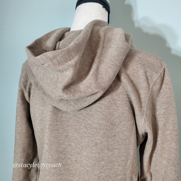 American Eagle Womens Sweatshirt Medium Light Brown Tan Hoodie - Picture 6 of 9